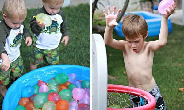 Water Balloon Basketball Game