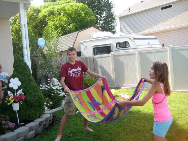 Water Balloon Towel Toss Game