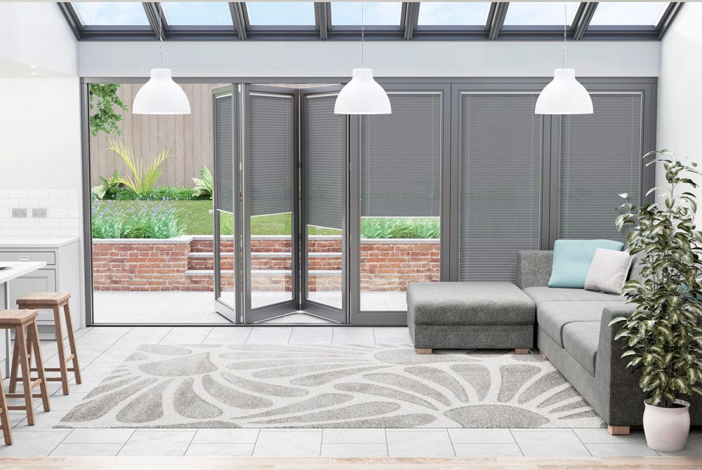 Charcoal BiFold Door Blind