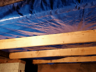 Plastic Sheet under Manufactured Homes