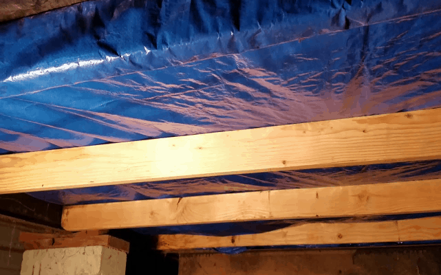 Plastic Sheet under Manufactured Homes