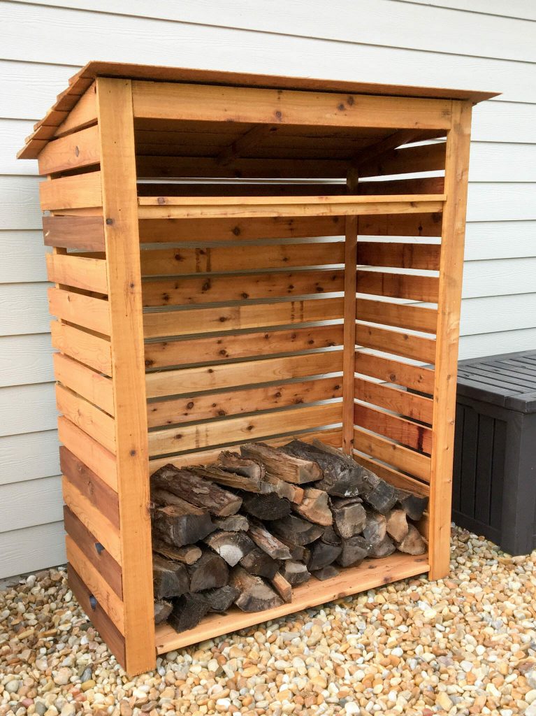 Cedar Firewood Rack & Storage Shed