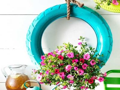 How to Make a Hanging Tire Planter