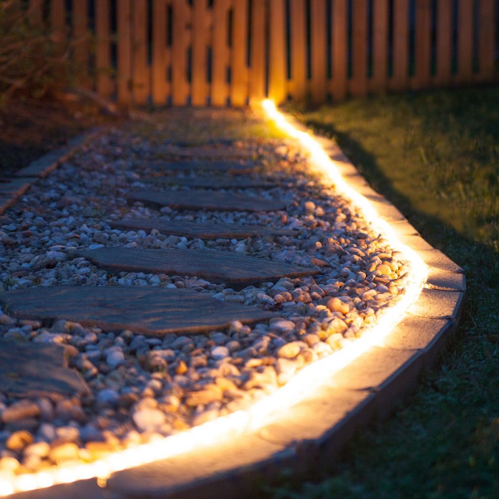 Rope Light Walkway