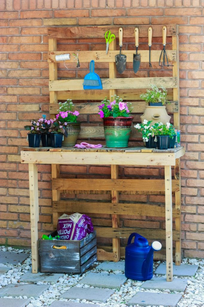 Rustic Potting Bench