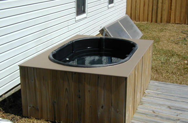 Solar Heated Hot Tub