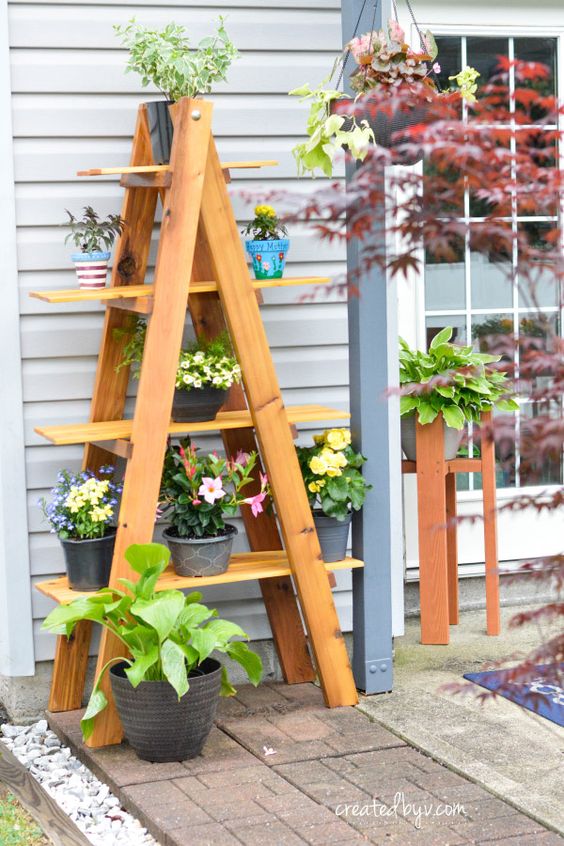 A-Frame Folding Plant Stand