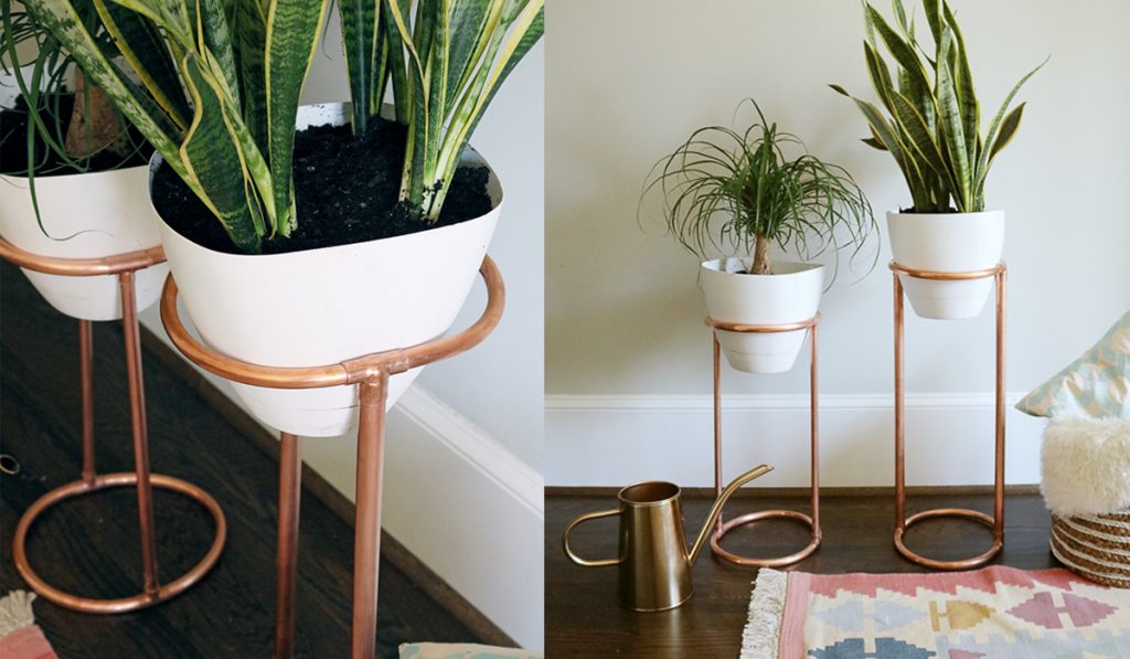 Copper Plant Stands