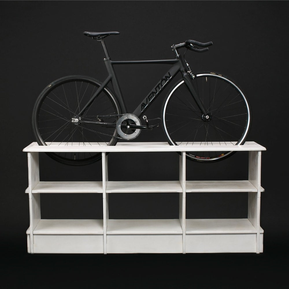 Horizontal Shelf with Bike Storage Place on Top