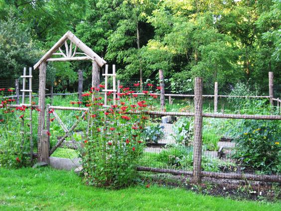 Simple Log Fence Gate