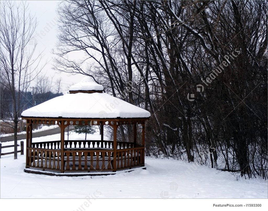 Snow Covered Gazebo