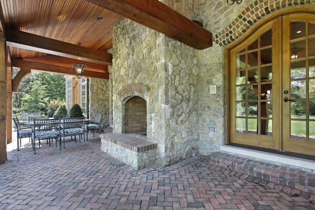 Stone Fireplace