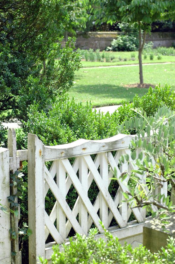 Weathered White Fence