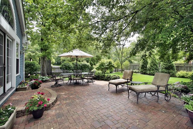 Wide Brick Patio