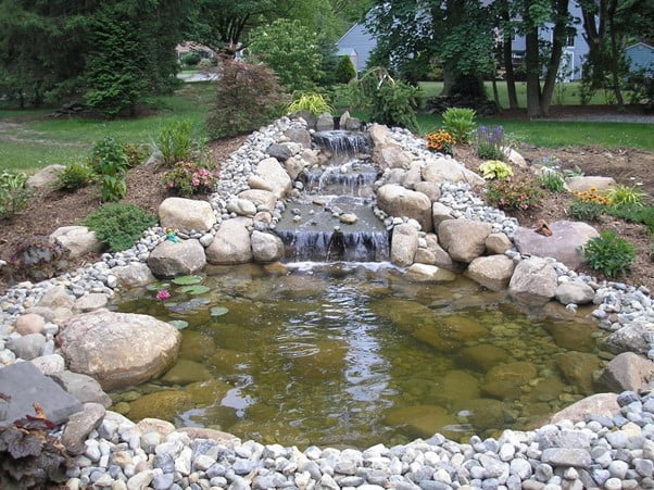 Koi Pond with Waterfall