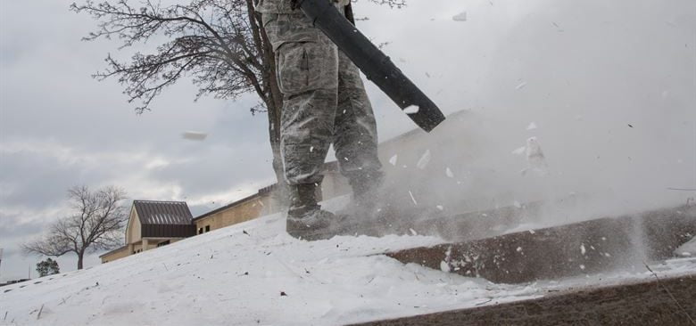 Leaf Blower as a Snow Blower