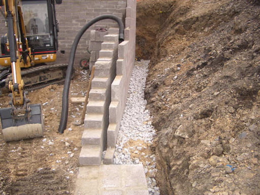 Retaining Walls Install Drainage