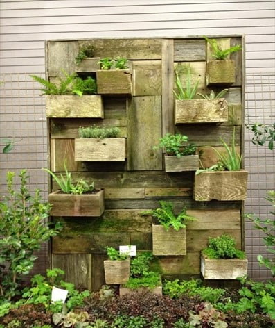 Wooden Rack Fence Planter