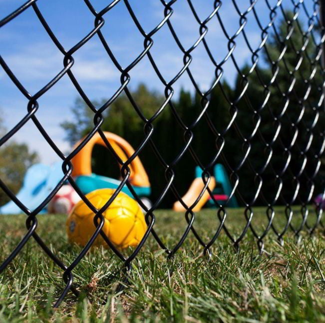 Chain Link Fencing coated with Polymer and PVC