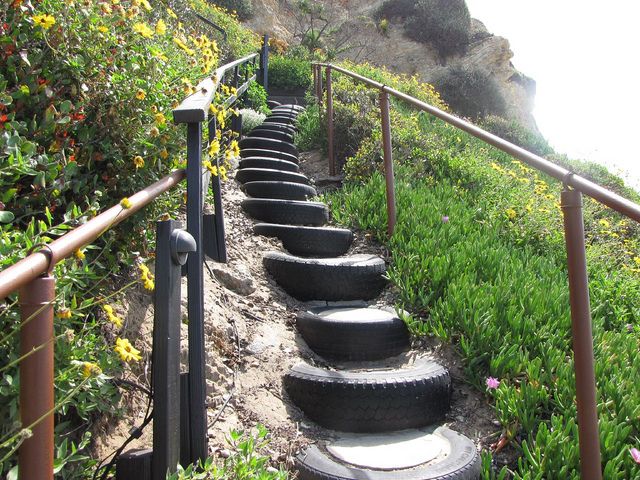 Tire Garden Stairs