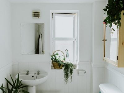 white ceramic pedestal sink