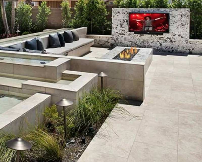 Travertine Patio