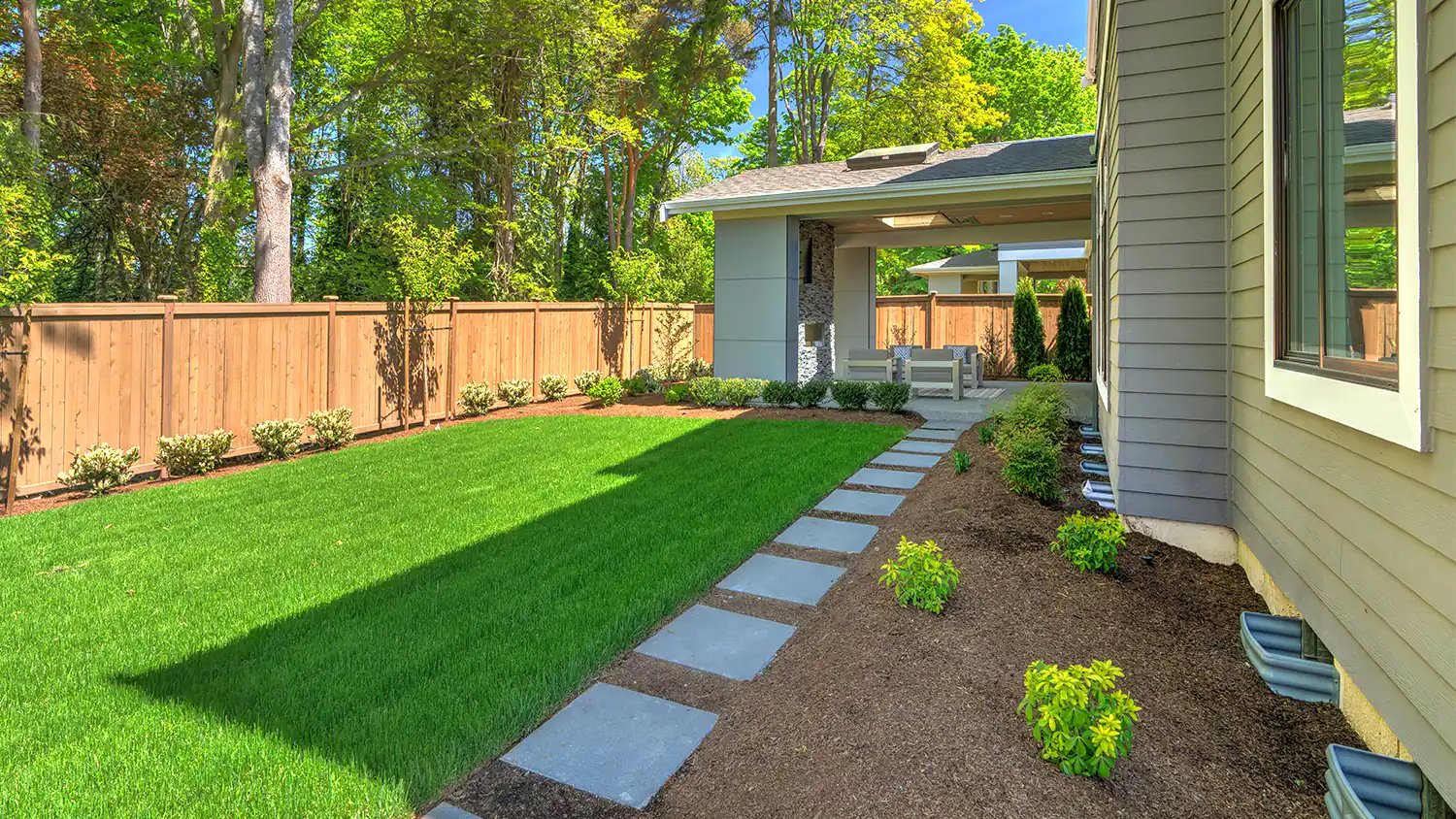 privacy fence around home